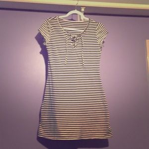 Black and white striped Aeropostale dress